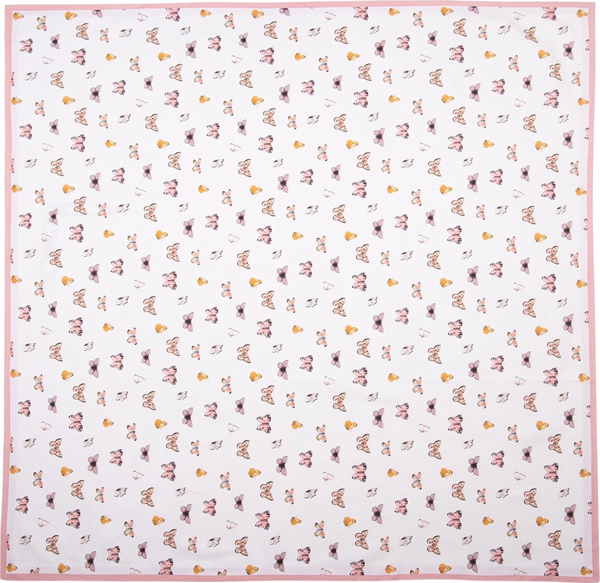 Clayre & Eef Tafelkleed 130x180 cm Roze Katoen Rechthoek - Beige