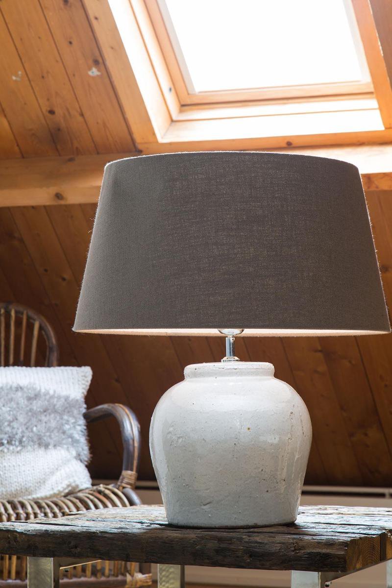 Light & Living Light&living Lampvoet Ø30x40 cm ETNA antiek wit - Oranje