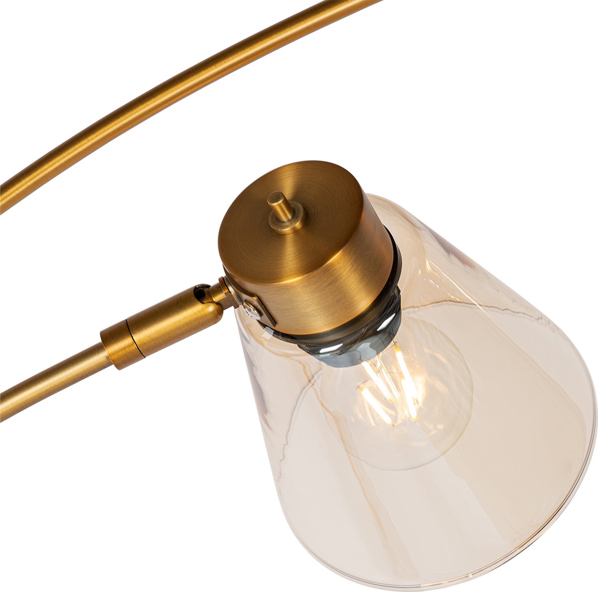 QAZQA Booglamp nina - Brons - Art Deco - L 35cm