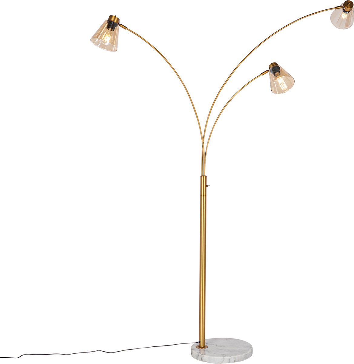 QAZQA Booglamp nina - Brons - Art Deco - L 35cm