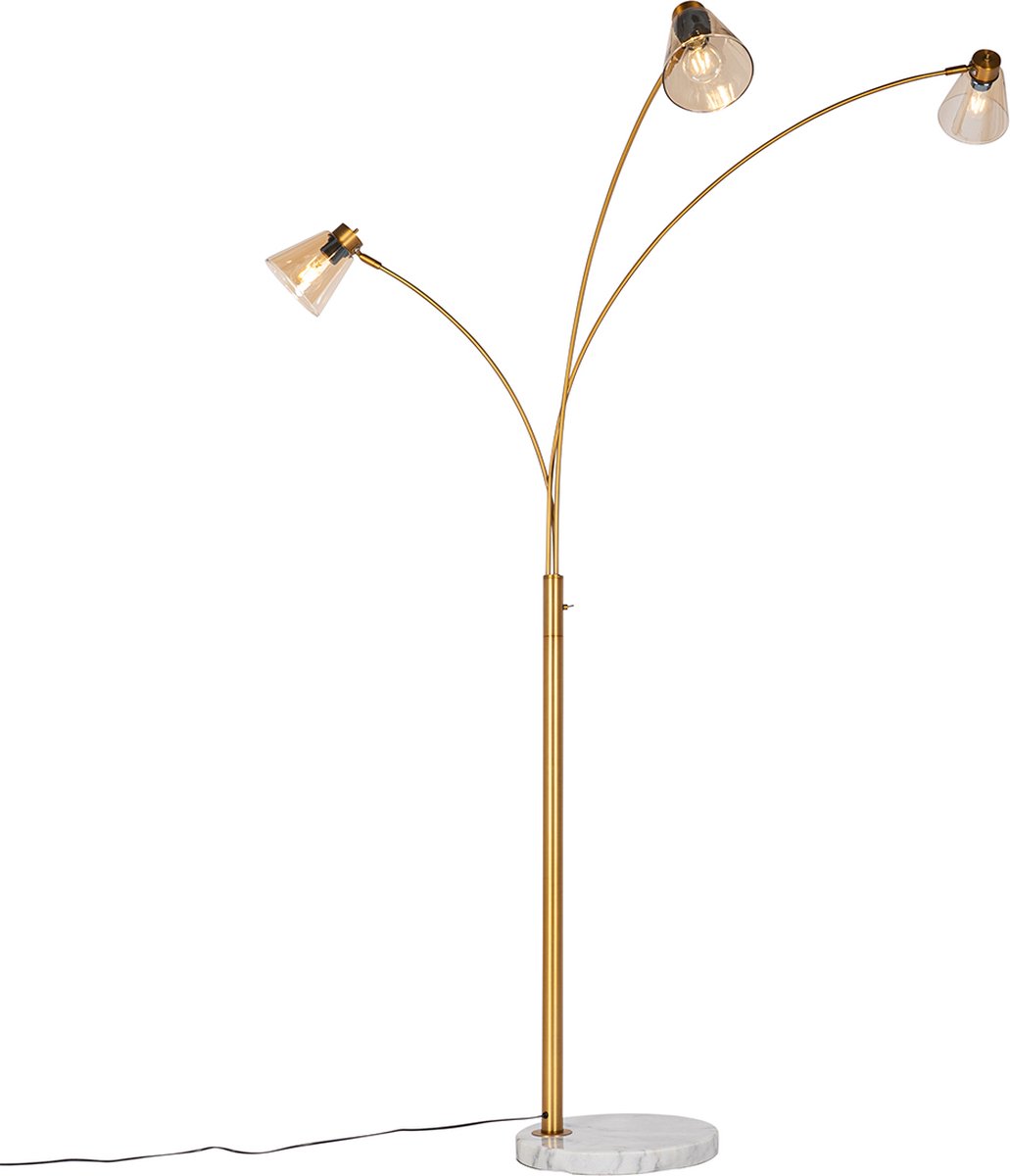 QAZQA Booglamp nina - Brons - Art Deco - L 35cm