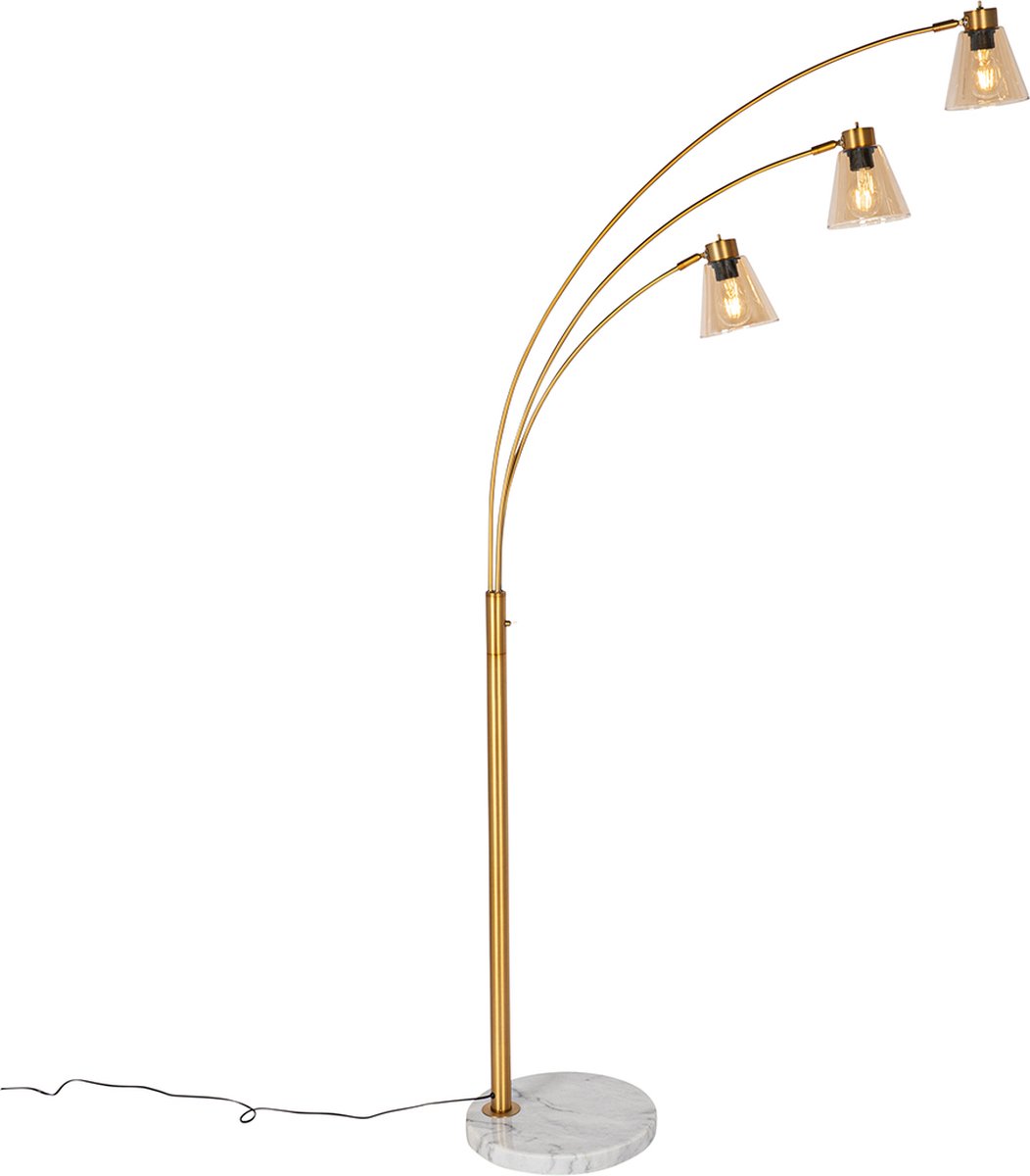 QAZQA Booglamp nina - Brons - Art Deco - L 35cm