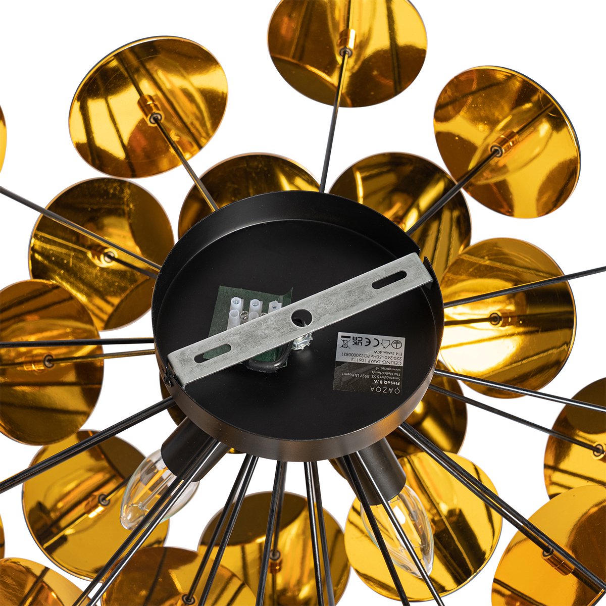 QAZQA Plafondlamp cerchio Design - D 35cm - Zwart