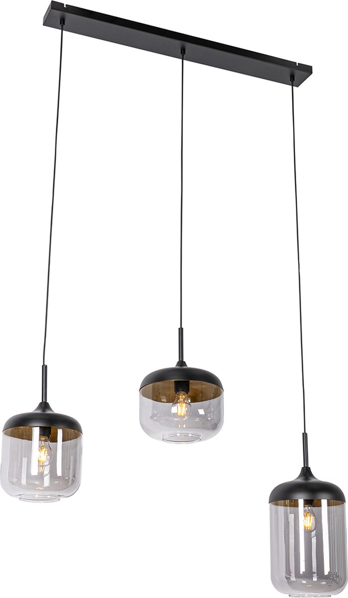 QAZQA Hanglamp kyan Design - L 102cm - Grijs