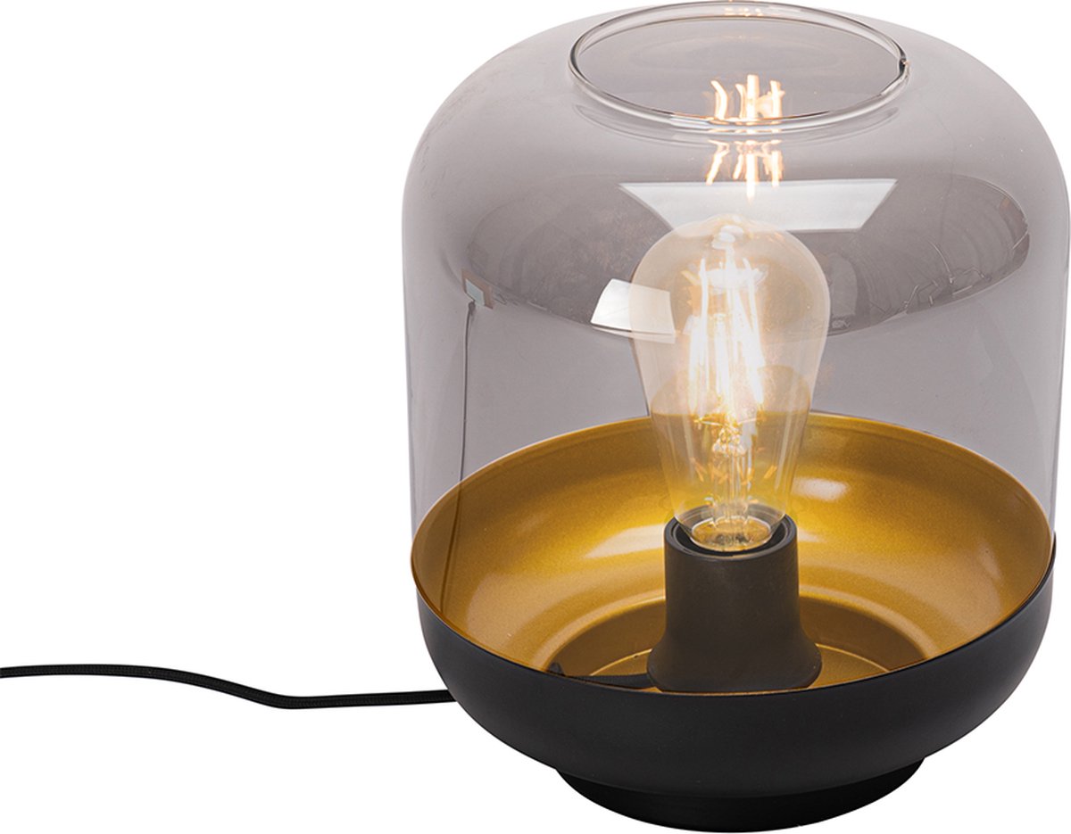 QAZQA Tafellamp kyan - Grijs - Design - D 21cm
