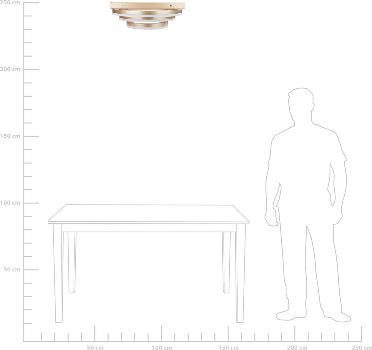 Beliani NORE Plafondlamp - Goud