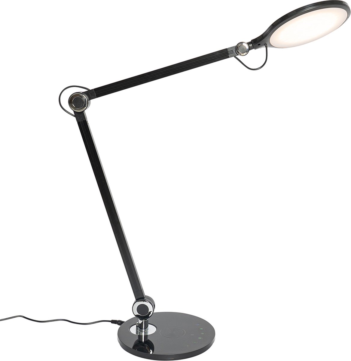 QAZQA LED Tafellamp don Modern - L 20.1cm - Zwart