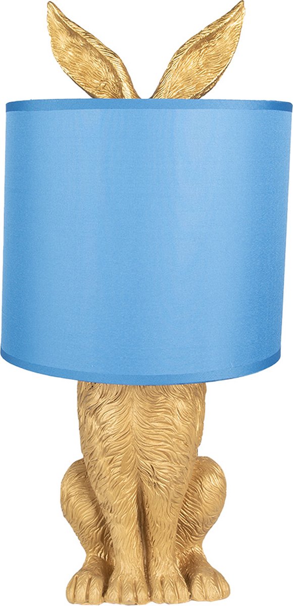 Clayre & Eef Tafellamp Konijn Ø 20x43 cmkleurig Kunststof - Goud