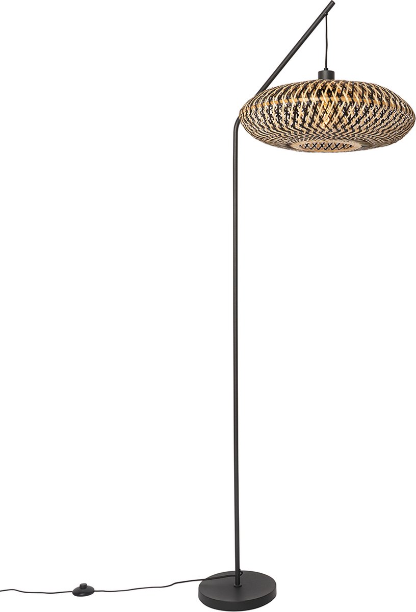 QAZQA Vloerlamp ostrava Oosters - L 71.5cm - Zwart