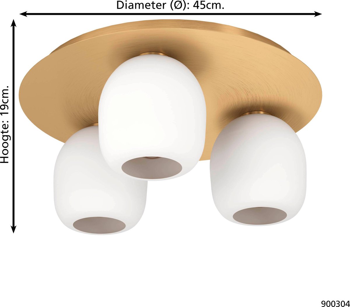 EGLO Manzanares Plafondlamp - E27 - Ø 45 cm - Wit
