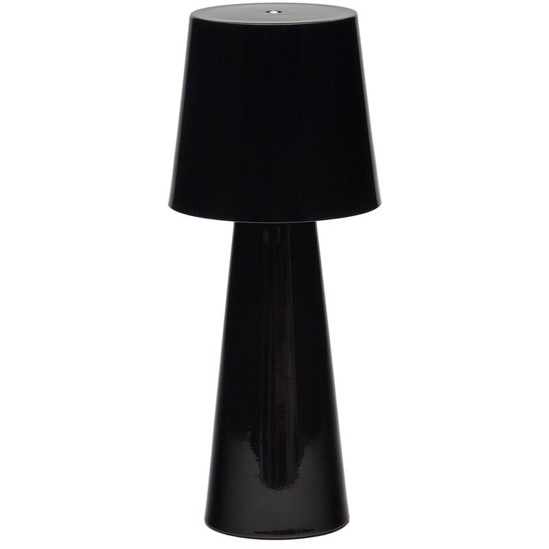 Kave Home - Arenys grote tafellamp met geschilderde afwerking - Zwart