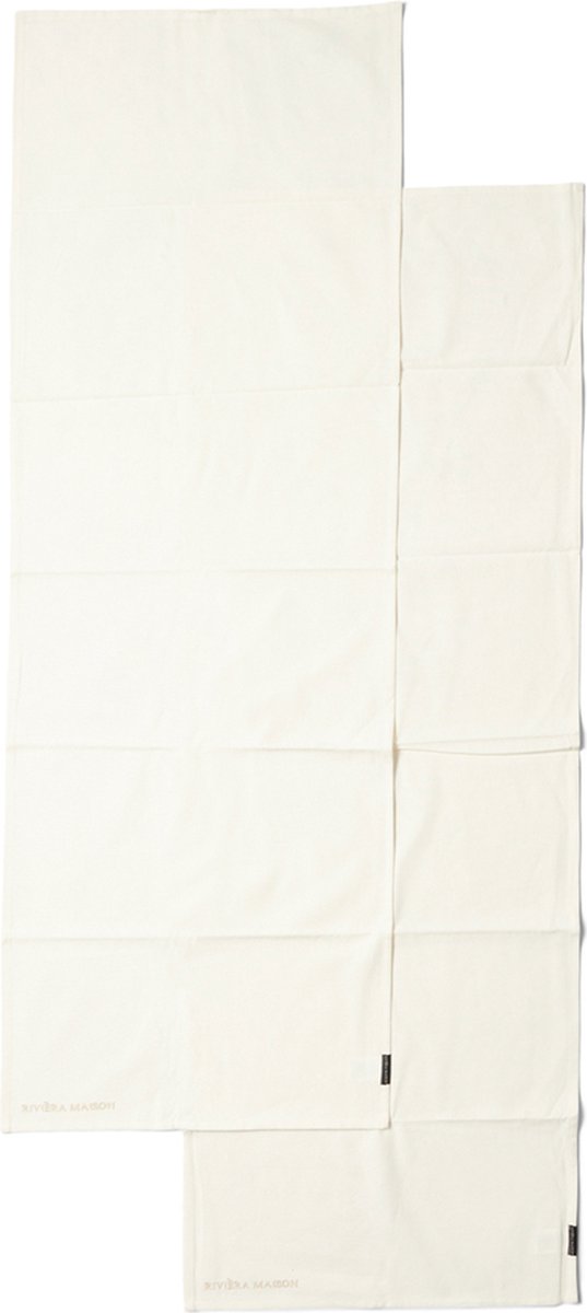 Rivièra Maison Riviera Maison Textiele Tafelloper 2 stuks - whisper white - Wit