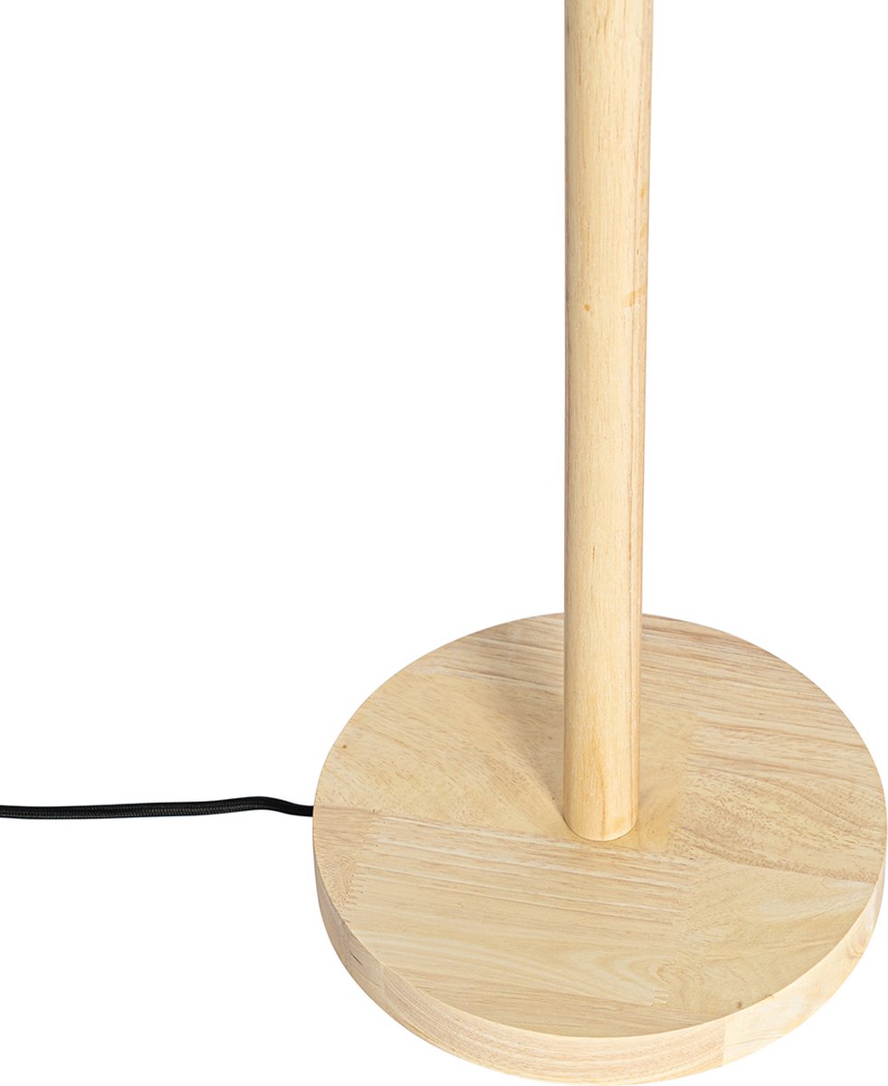 QAZQA Vloerlamp mels - Naturel - Landelijk - D 50cm
