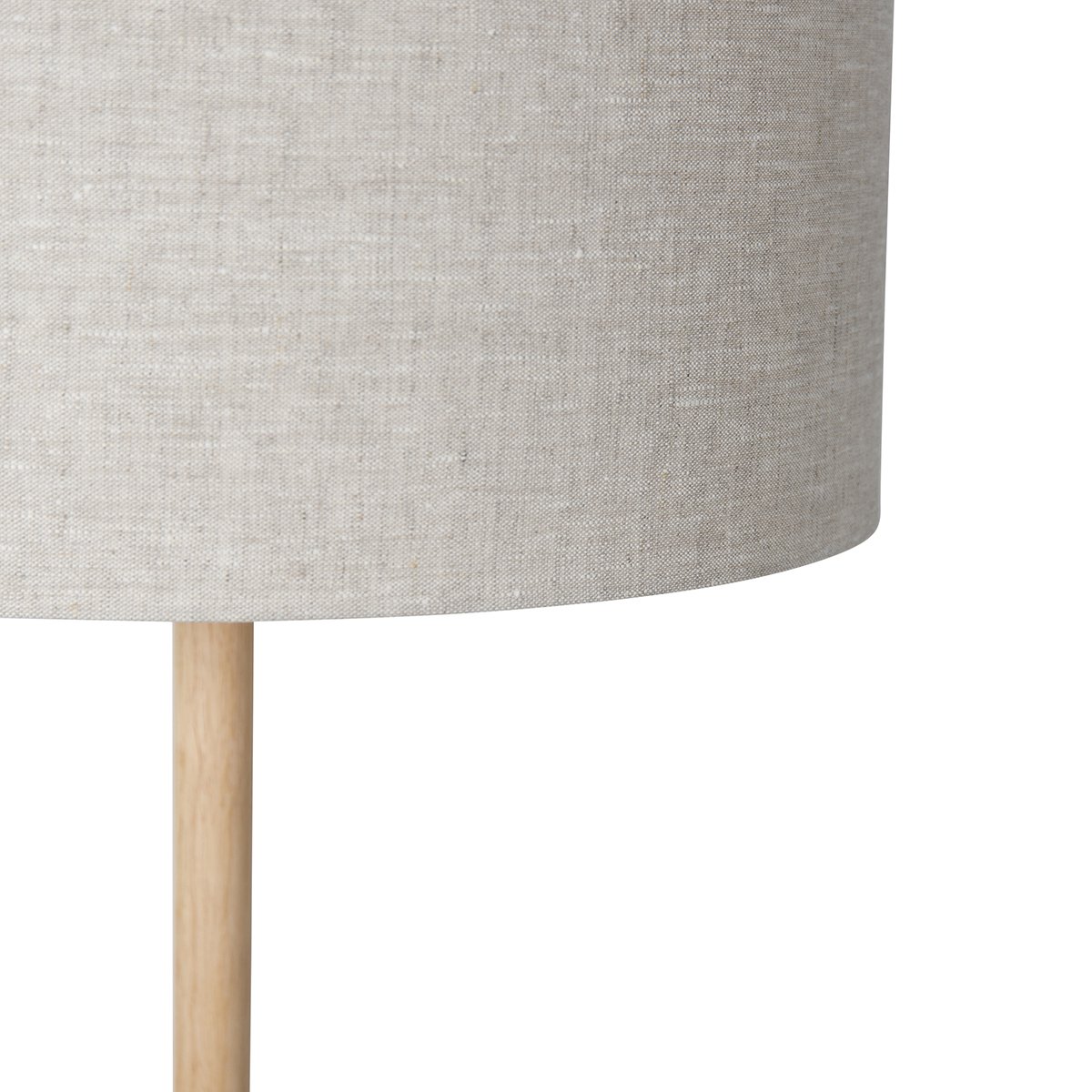 QAZQA Vloerlamp mels - Naturel - Landelijk - D 50cm