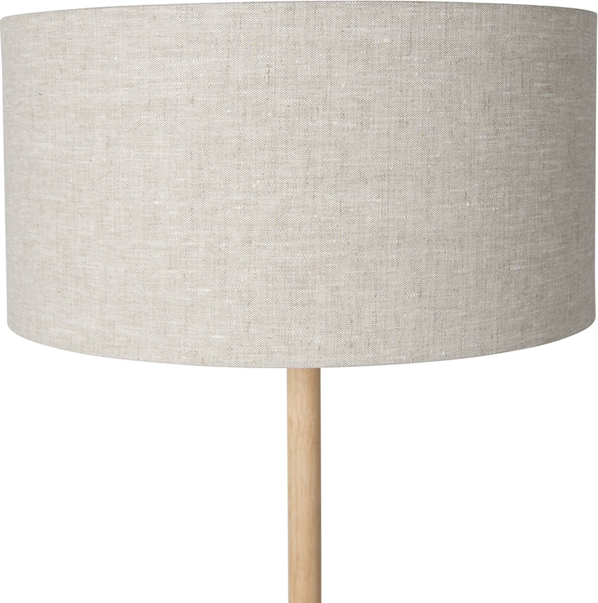 QAZQA Vloerlamp mels - Naturel - Landelijk - D 50cm
