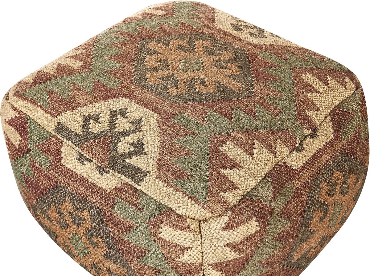 Beliani CUMBUM Poef Multicolor