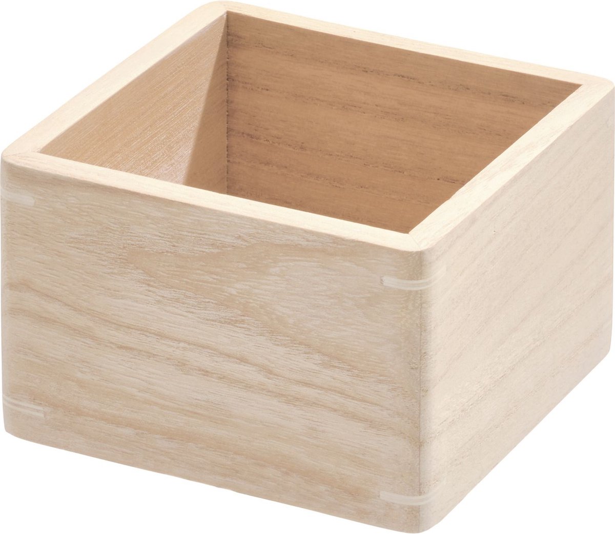 Idesign - Opbergbox, 11.5 X 11.5 X 7.6 Cm, Paulownia Hout, - Idesign The Home Edit - Beige