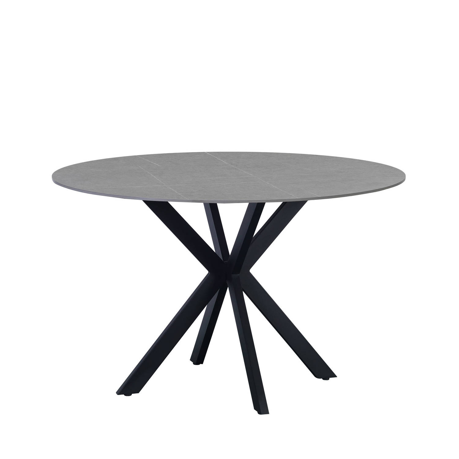 Dimehouse Ronde Eettafel Yuna Ø120 Cm Marmerlook - Grijs