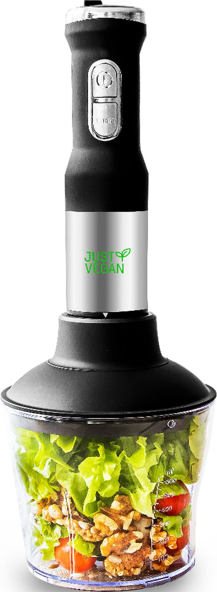 Just Vegan - 6-in-1 Staafmixer - Zwart