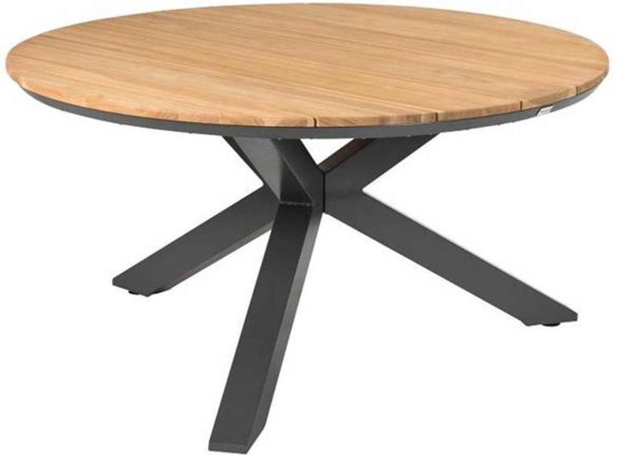 Tierra Outdoor Orbital Dining Table Teak Top 120 cm