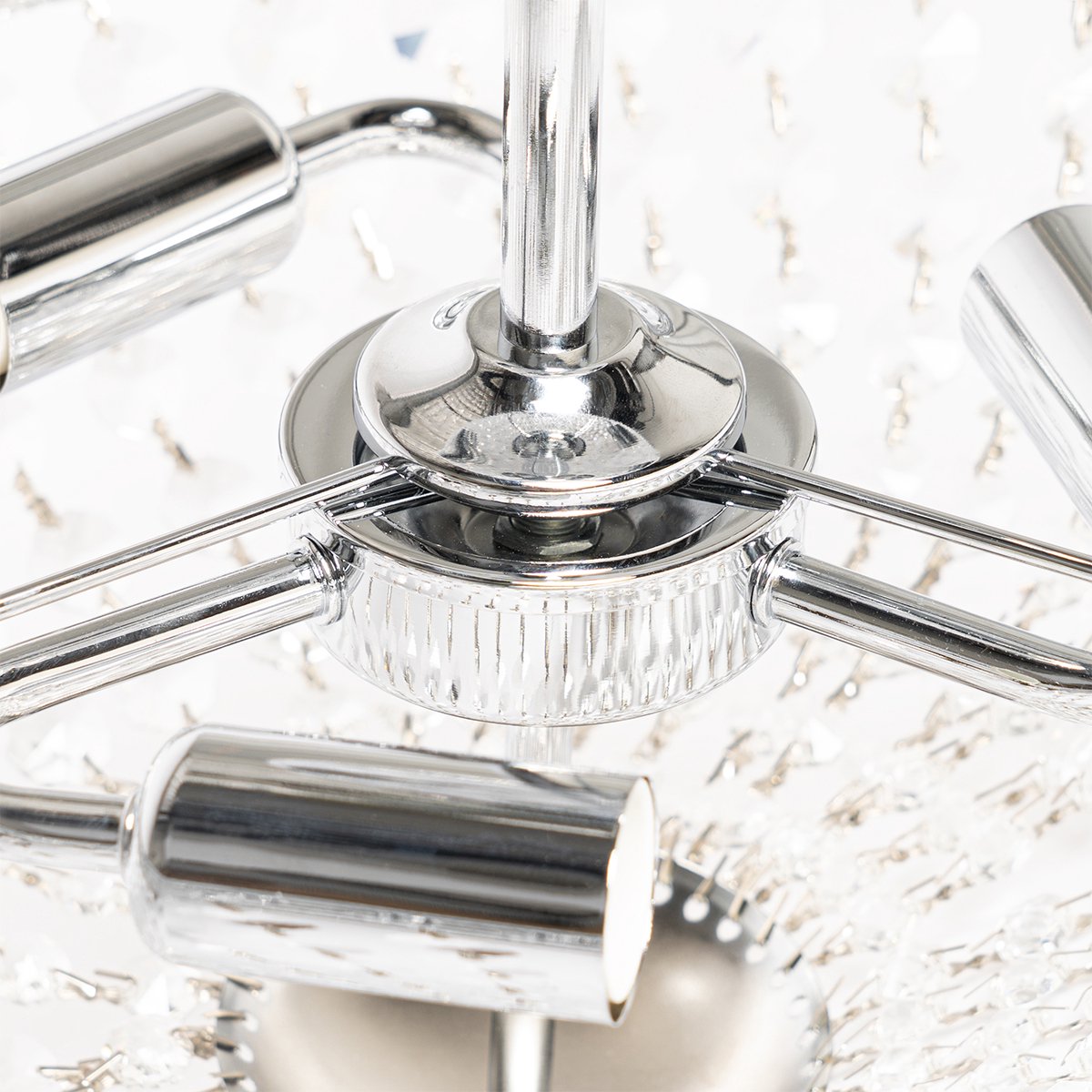 QAZQA Plafondlamp mondrian - Staal - Klassiek | Antiek - D 35cm - Silver