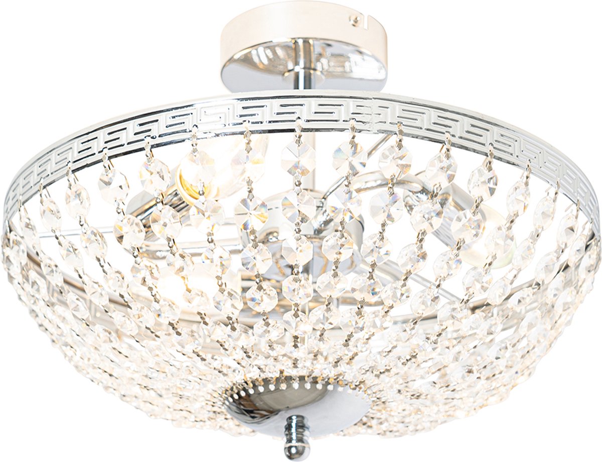 QAZQA Plafondlamp mondrian - Staal - Klassiek | Antiek - D 35cm - Silver