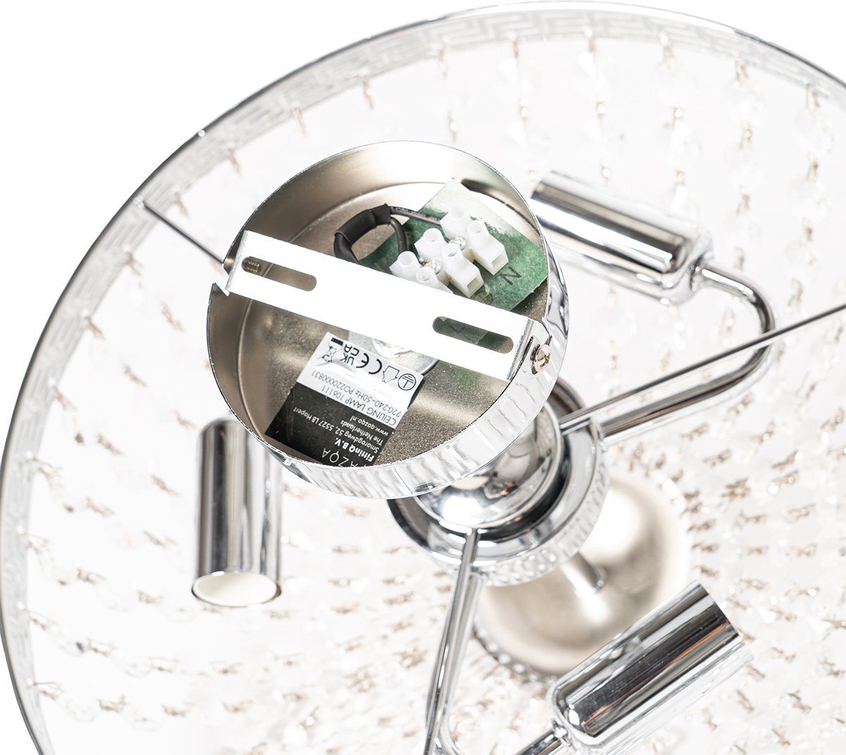 QAZQA Plafondlamp mondrian - Staal - Klassiek | Antiek - D 35cm - Silver