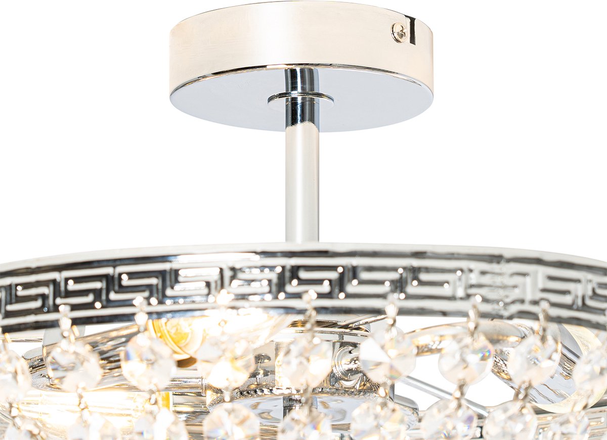 QAZQA Plafondlamp mondrian - Staal - Klassiek | Antiek - D 35cm - Silver