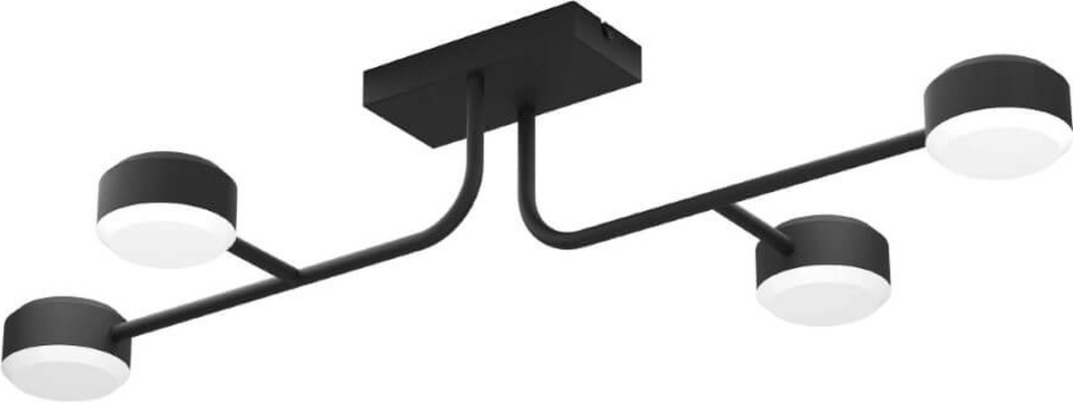 EGLO Clavellina Plafondlamp - LED - 89 cm|Wit - Dimbaar - Zwart