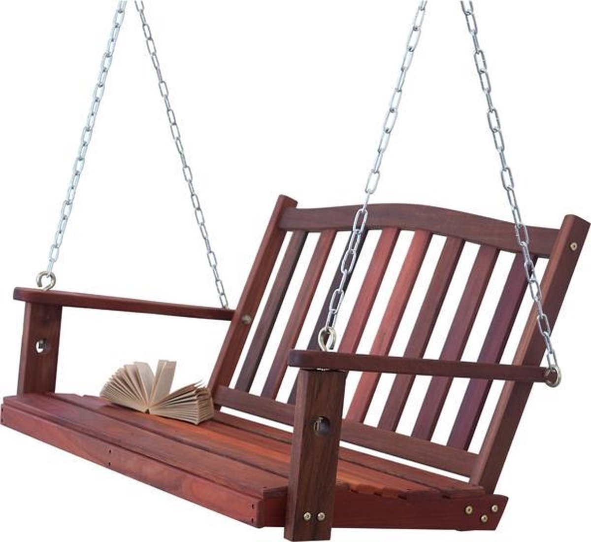 MaximaVida houten schommelbank Jackson 120 cm - exclusief mahoniehout - Bruin