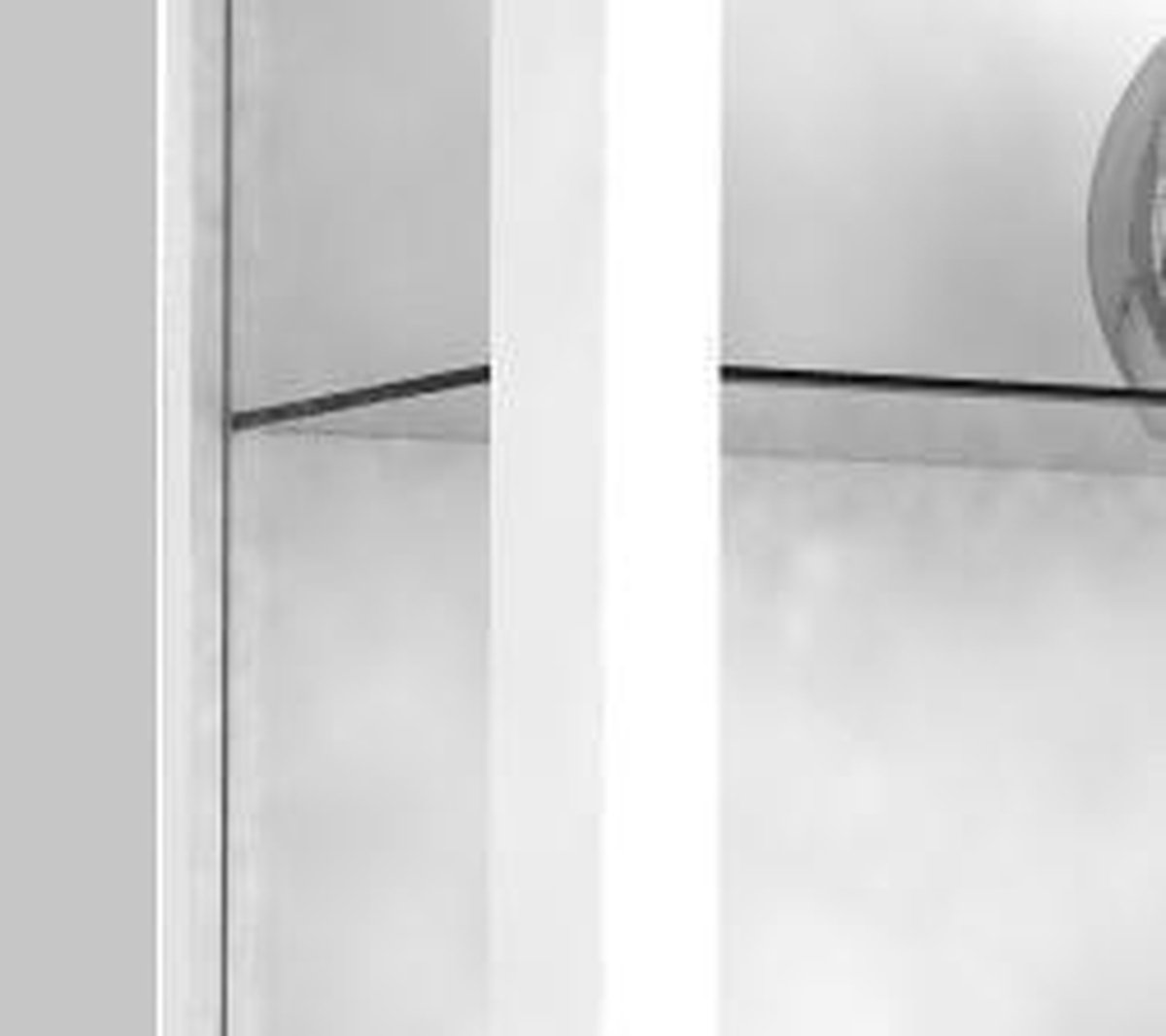 Hioshop Edana Maxi vitrinekast 1 glazen deur, glazen vitrinekast met