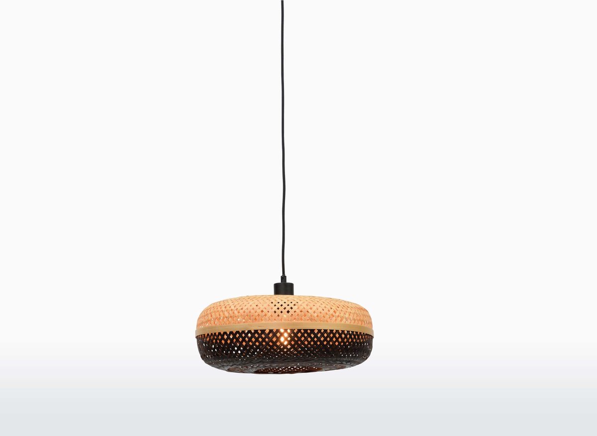 Good&Mojo Hanglamp Palawan - Bamboe|Zwart - Ø40cm - Bruin