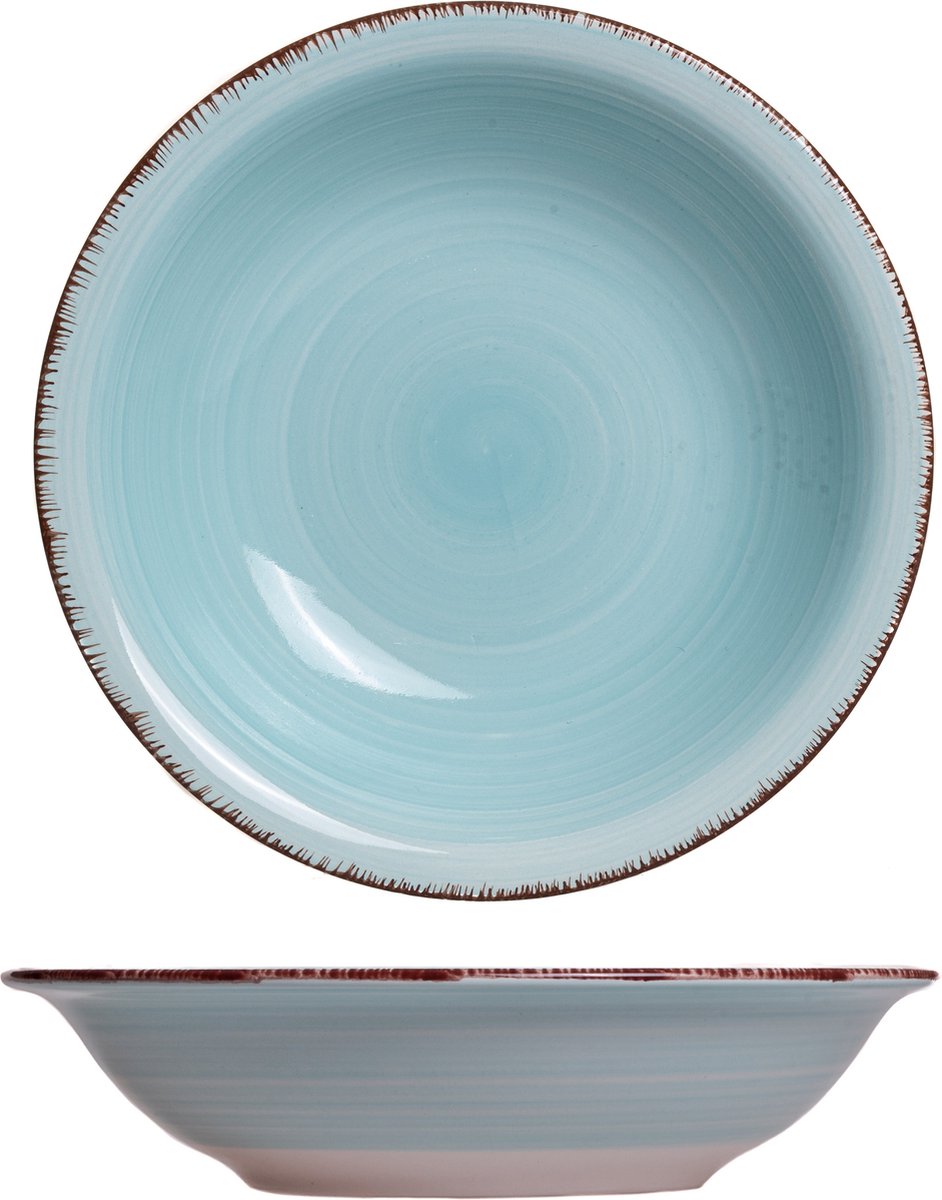 Easyline Studio Tavola Diepe Borden Ocean Blue ø 21 cm - 6 Stuks - Blauw