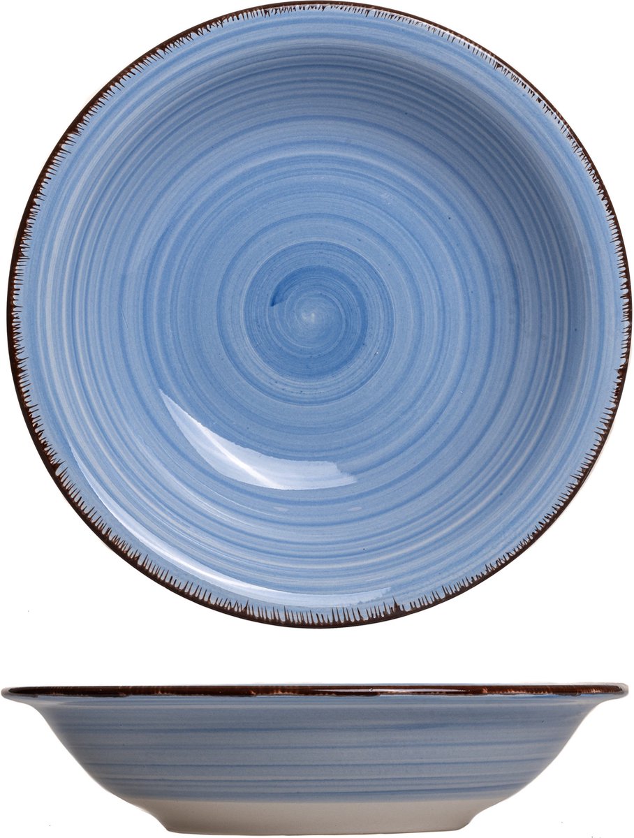 Easyline Studio Tavola Diepe Borden Ocean Blue ø 21 cm - 6 Stuks - Blauw