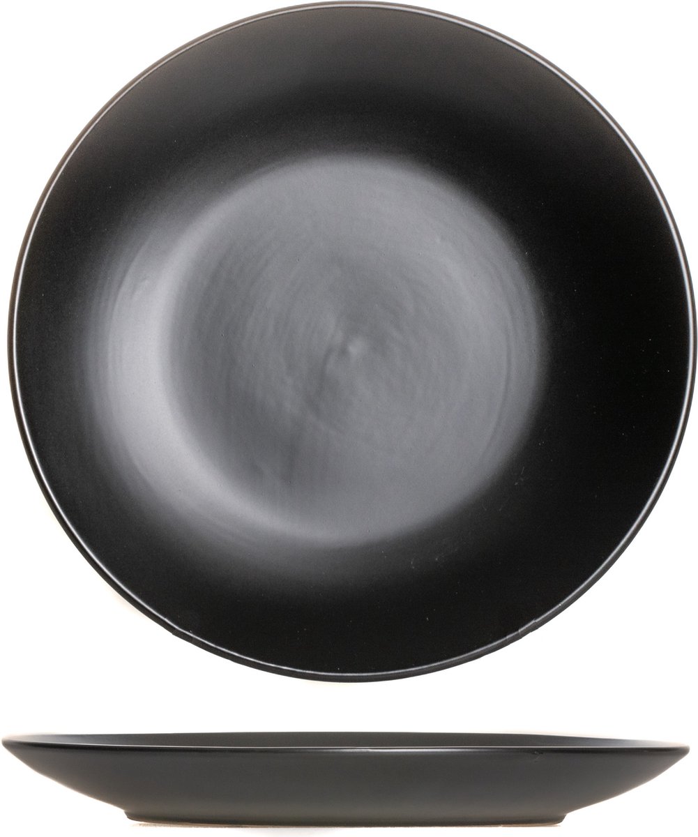 Easyline Studio Tavola Ontbijtborden Black Tie ø 19 cm - 6 Stuks - Zwart