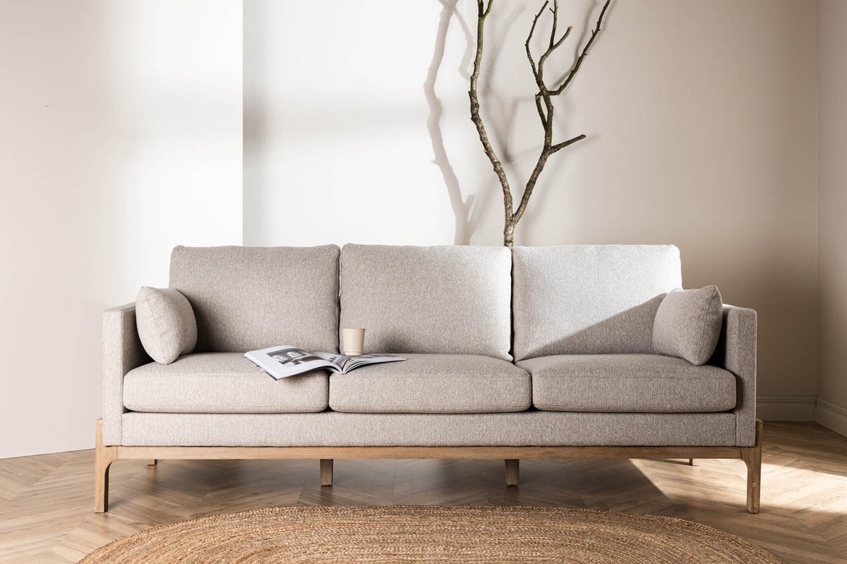 Hioshop Olympia bank 3 persoons offwhite.