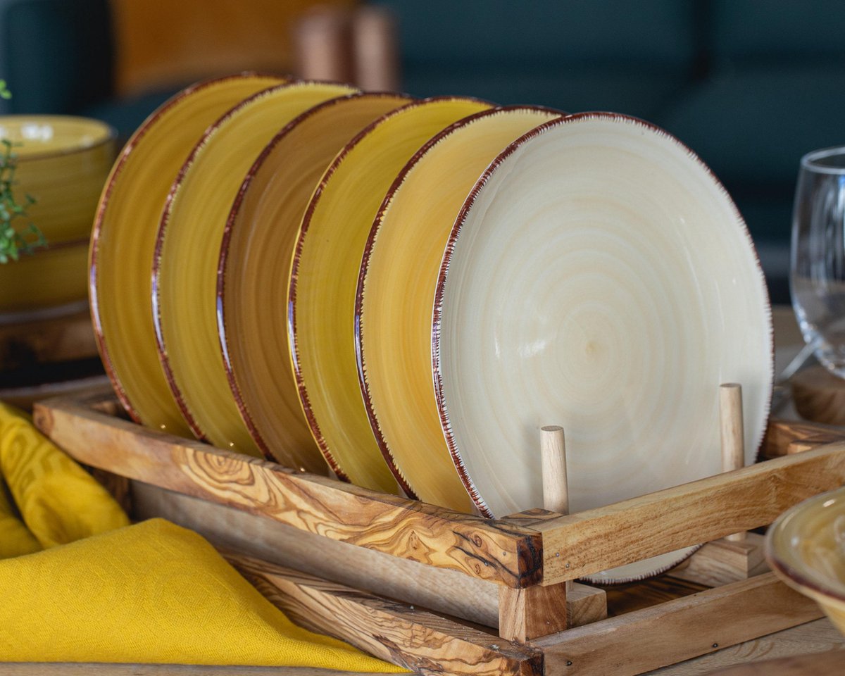 Studio Tavola Ontbijtborden Sunny Fall ø 19 cm - 6 Stuks - Geel