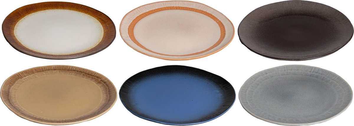 Studio Tavola Ontbijtborden Earth ø 20 cm - 6 Stuks