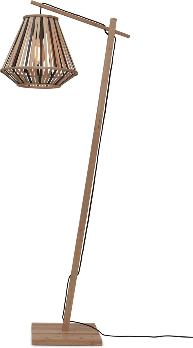 Good&Mojo Vloerlamp Merapi - Bamboe|Zwart - 57x30x150cm - Bruin