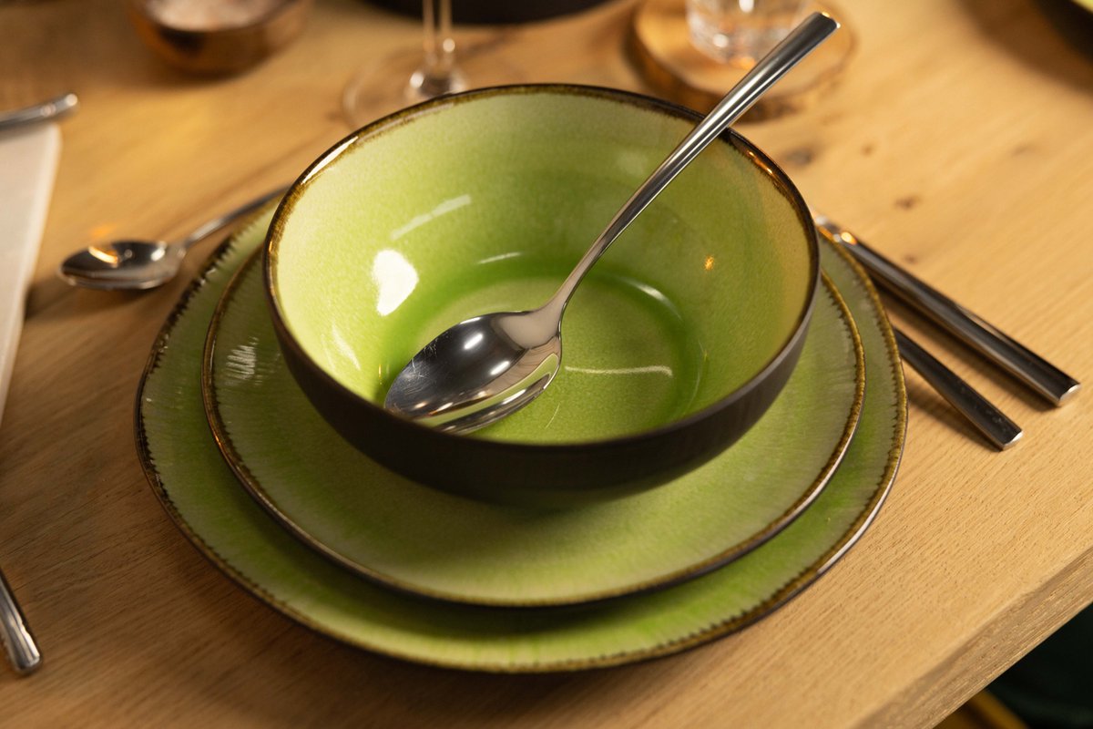 Studio Tavola Ontbijtborden Corfu ø 22 cm - 6 Stuks - Groen