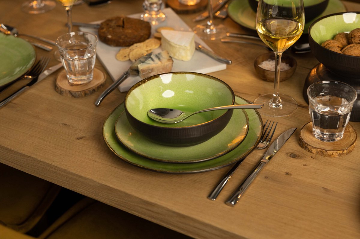 Studio Tavola Ontbijtborden Corfu ø 22 cm - 6 Stuks - Groen