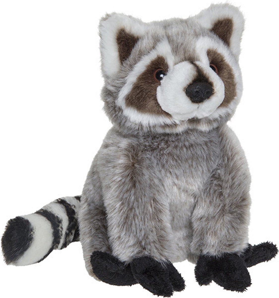 Bosdieren Zachte Pluche Knuffels 2x Stuks - Eekhoorn En Wasbeer Van 18 Cm - Knuffeldier
