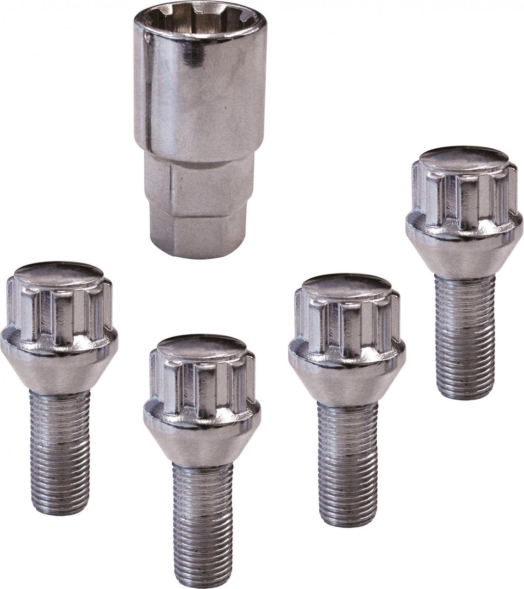 CarPoint Anti-diefstal Wielbouten M14 X 1,5 L26 Bol 4 Stuks