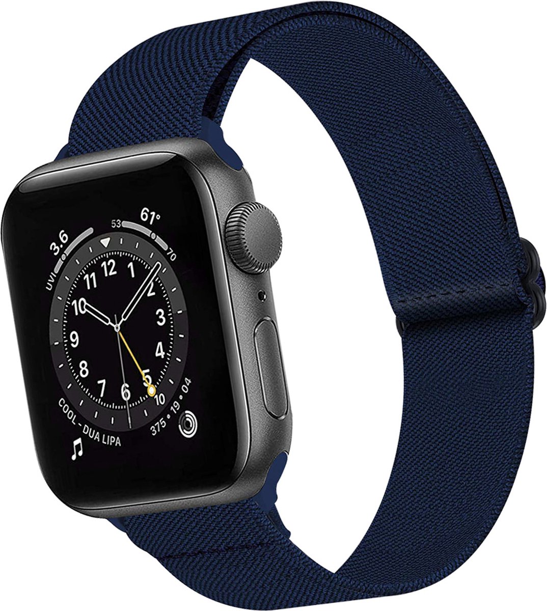 Basey Apple Watch Se (40mm) Bandje Stof Nylon Apple Watch Band Smart Watch Bandje - Blauw