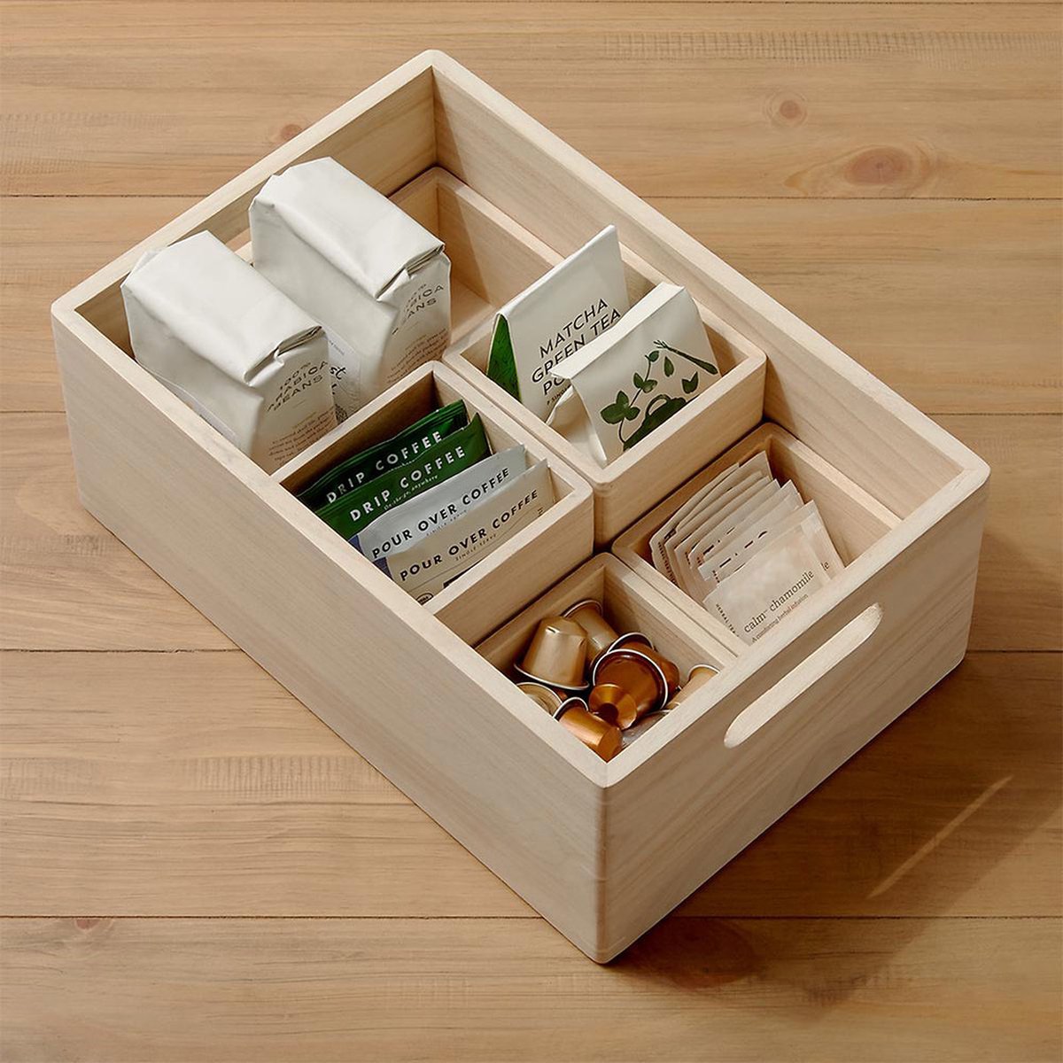 Idesign - Opbergbox, Open, 25.5 X 25.5 X 15 Cm, Paulownia Hout, - Idesign The Home Edit - Beige