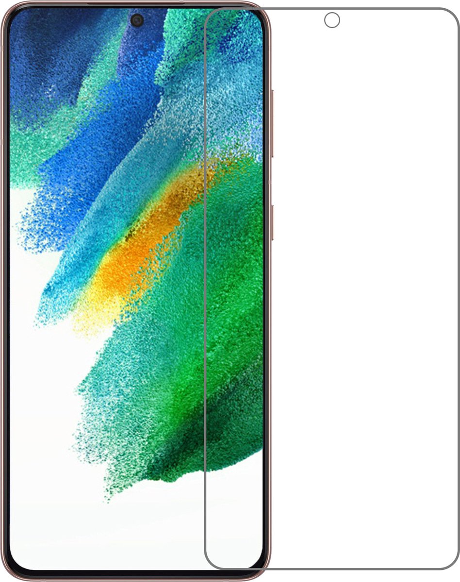 Basey Samsung Galaxy S21 Fe Screen Protector Beschermglas Tempered Glass - Transparant