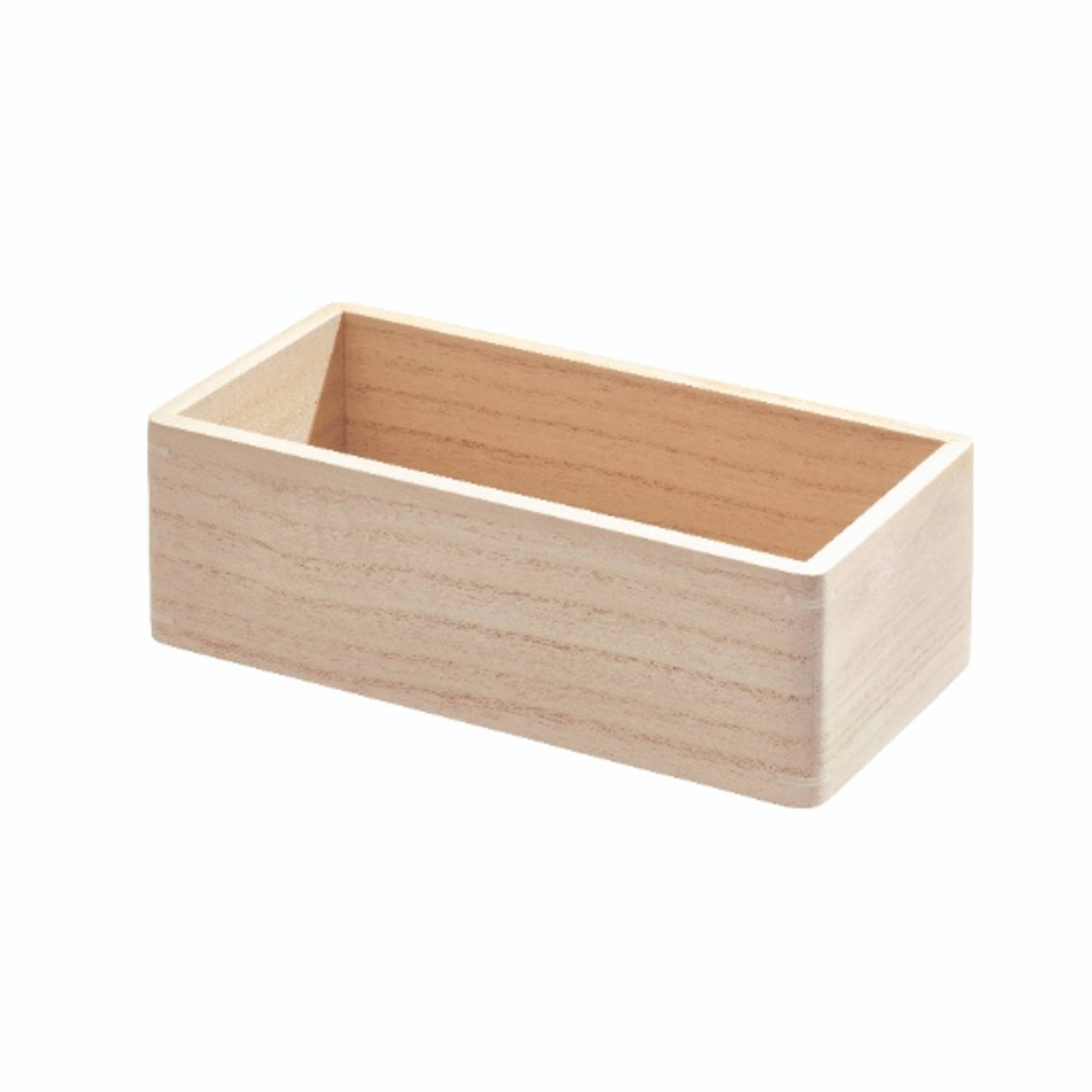 Idesign - Opbergbox, 23.5 X 11.5 X 7.6 Cm, Paulownia Hout, - Idesign The Home Edit - Beige