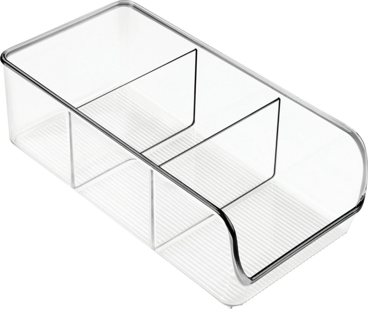 Idesign - Open Opbergbox Met 3 Vakken, 14 X 27.9 X 8.9 Cm, Kunststof, Transparant - Idesign Linus