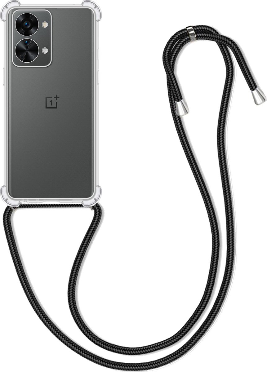 Basey Oneplus Nord 2t Hoesje Met Koord Hoes Siliconen Case - Transparant