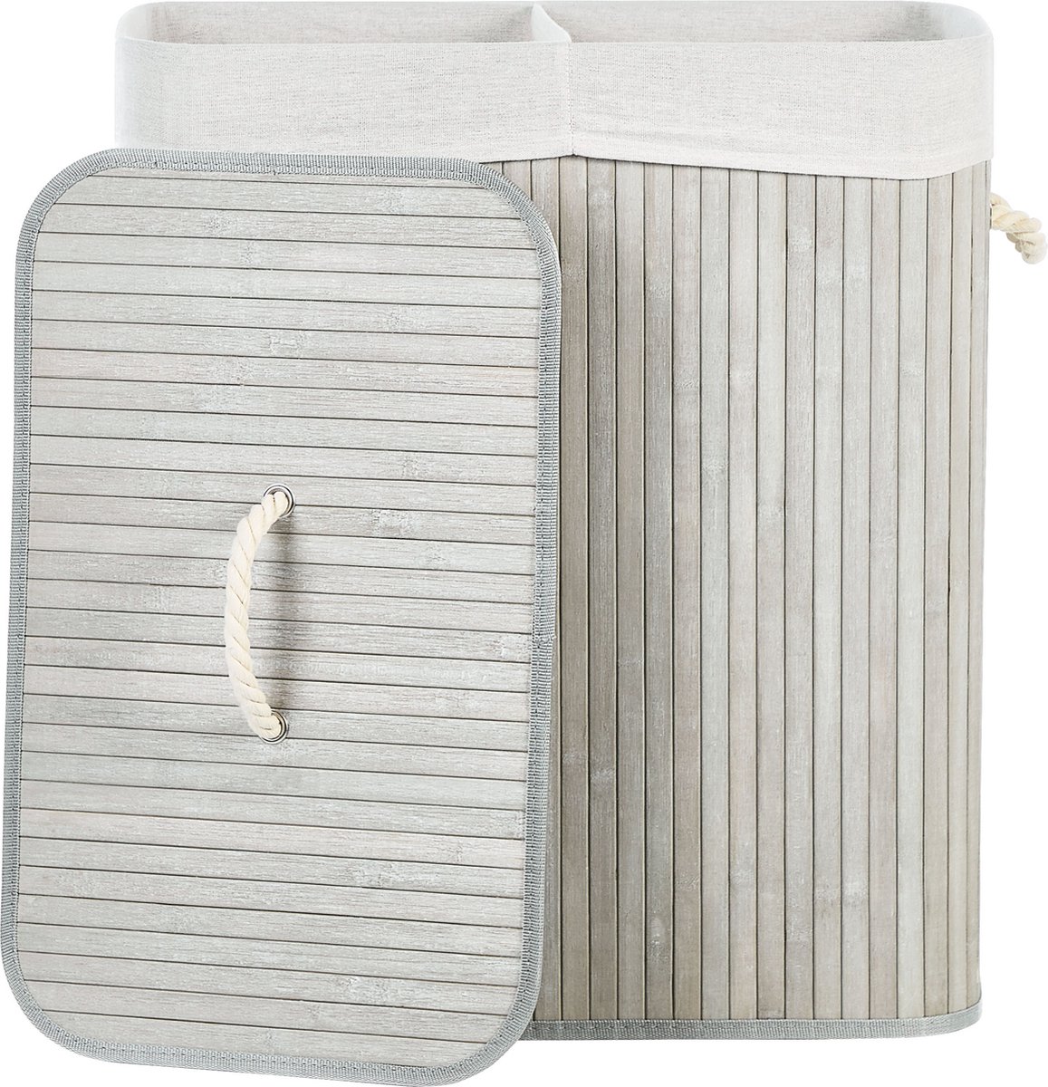 Beliani Kandy - Mand--bamboehout - Grijs